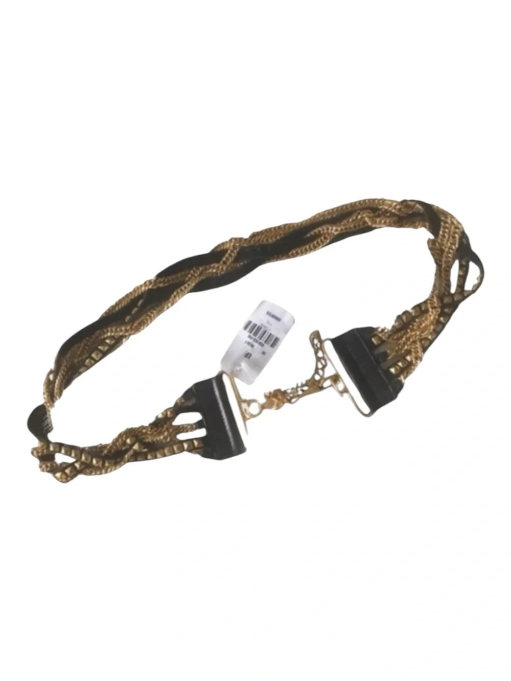 new LF ♐︎ Streets Ahead ♐︎ Twisted Layer Multi Chain Leather Belt ♐︎ Black Gold